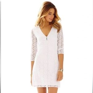 Lilly Pulitzer Lamora Dress in Resort White (Size Medium)